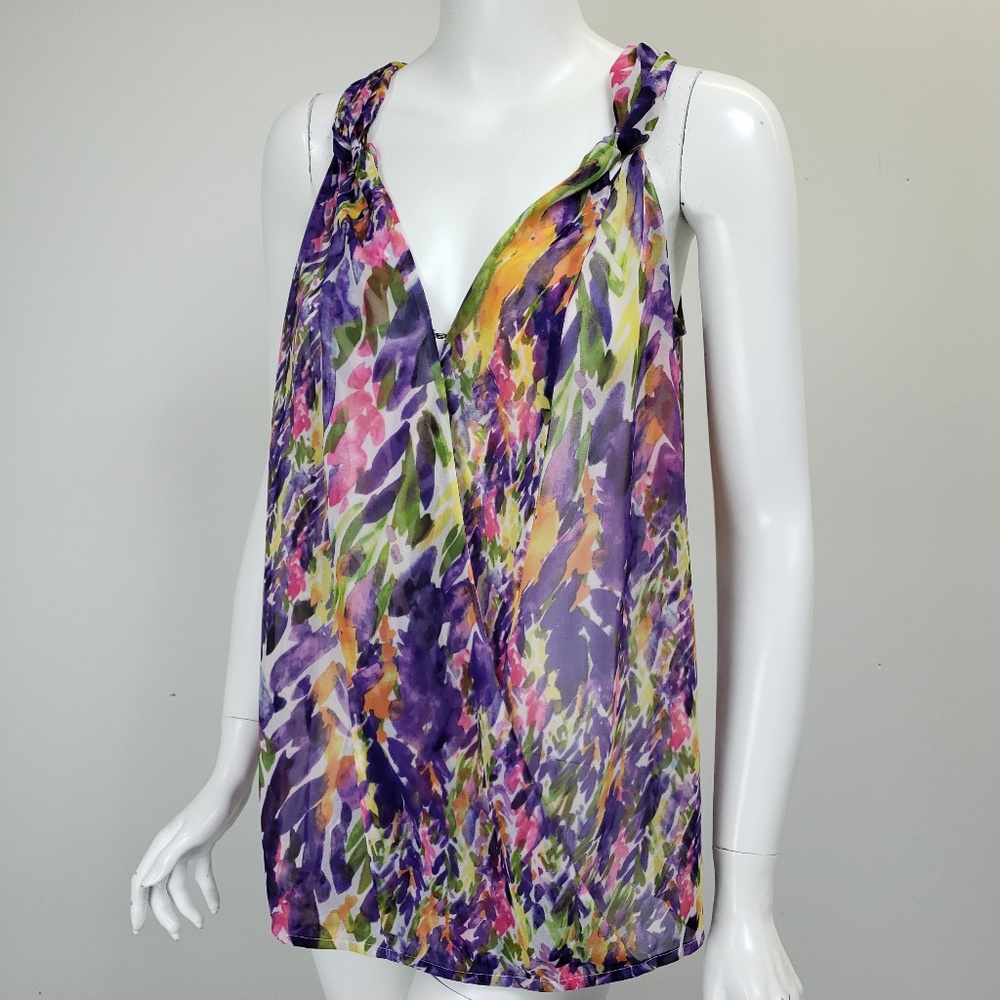 Cabi Print Chiffon Oversized Tank